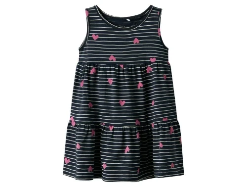 Name It kjole i mørkeblå dark sapphire med hjerteprint 13228172